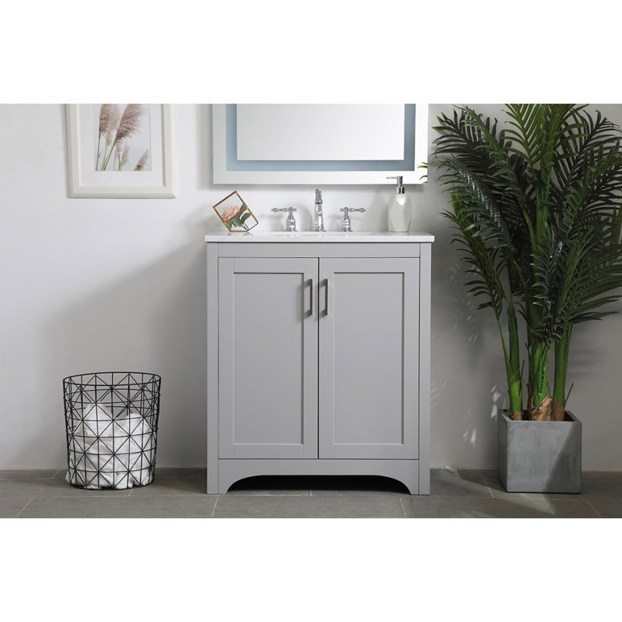 Elegant Bathroom Vanity - Gray (VF17030GR)