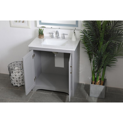 Elegant Bathroom Vanity - Gray (VF17030GR)
