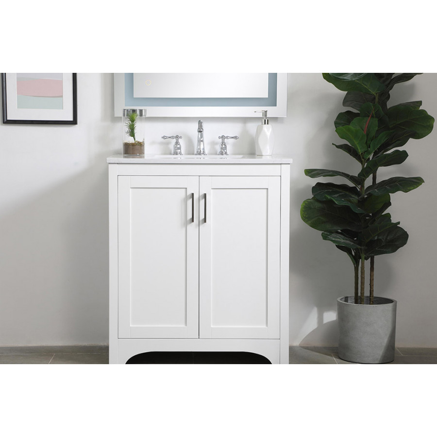 Elegant Bathroom Vanity - White (VF17030WH)