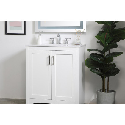 Elegant Bathroom Vanity - White (VF17030WH)