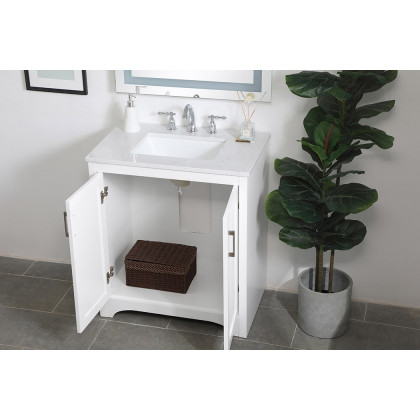 Elegant Bathroom Vanity - White (VF17030WH)