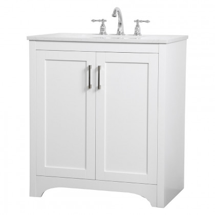 Elegant Bathroom Vanity - White (VF17030WH)