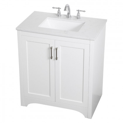 Elegant Bathroom Vanity - White (VF17030WH)