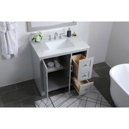 Elegant Bathroom Vanity - Gray (VF17036GR-BS)