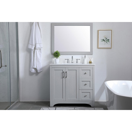 Elegant Bathroom Vanity - Gray (VF17036GR-BS)