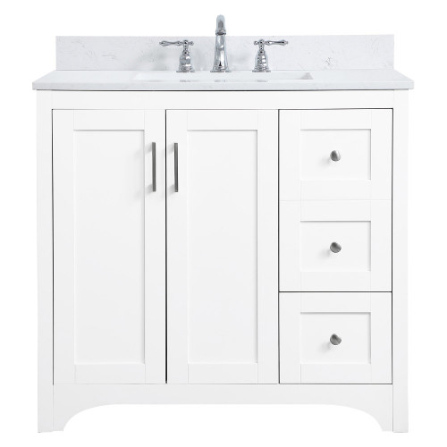 Elegant Bathroom Vanity - White (VF17036WH-BS)