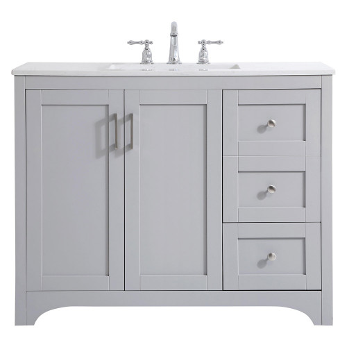 Elegant Bathroom Vanity - Gray (VF17042GR)