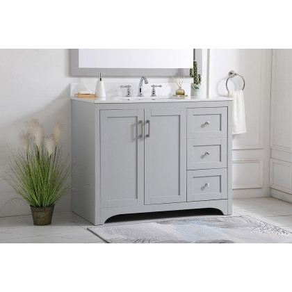 Elegant Bathroom Vanity - Gray (VF17042GR-BS)