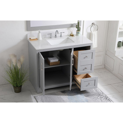 Elegant Bathroom Vanity - Gray (VF17042GR-BS)