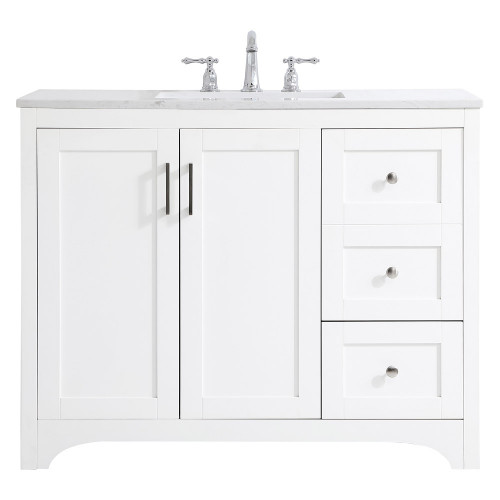 Elegant Bathroom Vanity - White (VF17042WH)