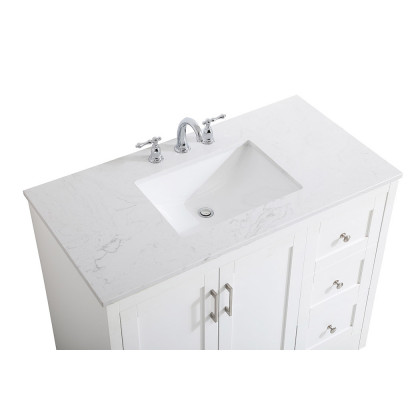 Elegant Bathroom Vanity - White (VF17042WH)