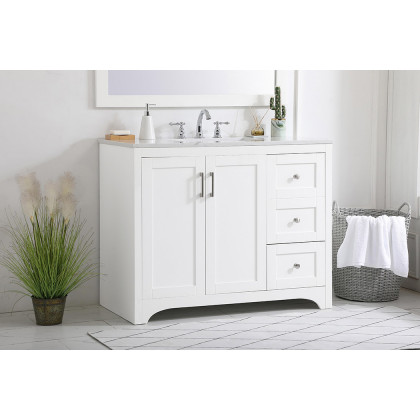 Elegant Bathroom Vanity - White (VF17042WH)