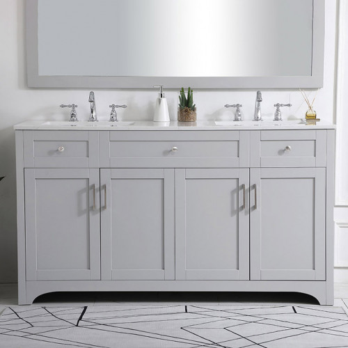 Elegant Bathroom Vanity - Gray (VF17060DGR)