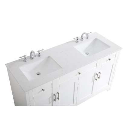 Elegant Bathroom Vanity - White (VF17060DWH)