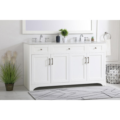 Elegant Bathroom Vanity - White (VF17060DWH)