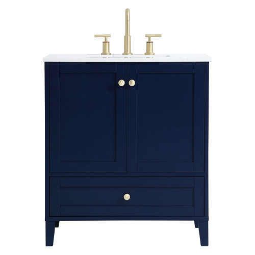 Elegant Bathroom Vanity - Blue (VF18030BL)
