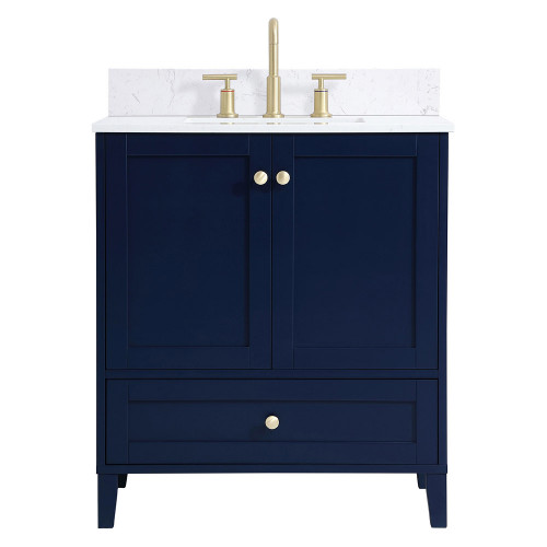 Elegant Bathroom Vanity - Blue (VF18030BL-BS)