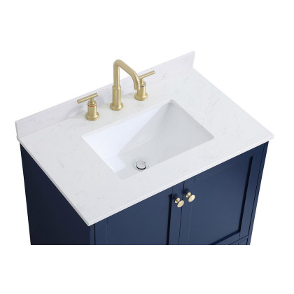 Elegant Bathroom Vanity - Blue (VF18030BL-BS)