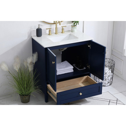 Elegant Bathroom Vanity - Blue (VF18030BL-BS)