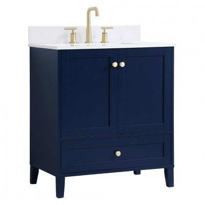 Elegant Bathroom Vanity - Blue (VF18030BL-BS)