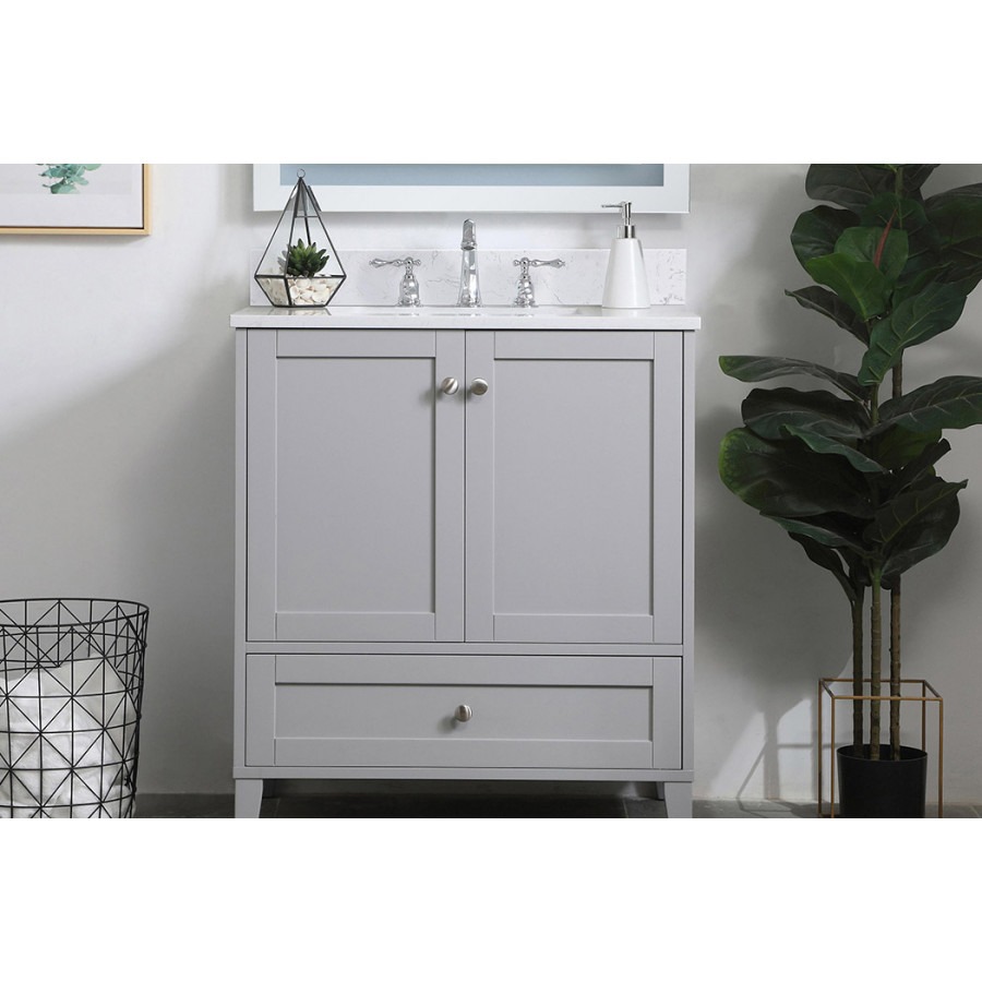Elegant Bathroom Vanity - Gray (VF18030GR-BS)