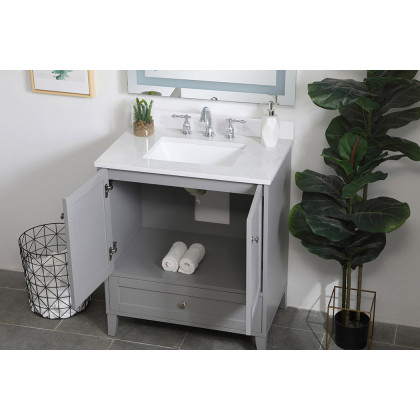 Elegant Bathroom Vanity - Gray (VF18030GR-BS)