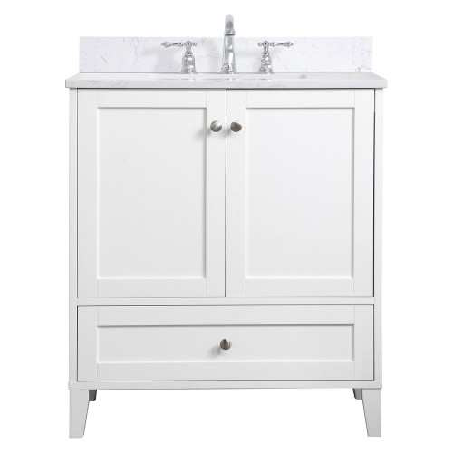 Elegant Bathroom Vanity - White (VF18030WH-BS)