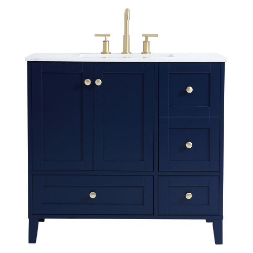 Elegant Bathroom Vanity - Blue (VF18036BL)