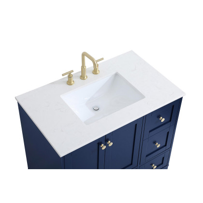 Elegant Bathroom Vanity - Blue (VF18036BL)