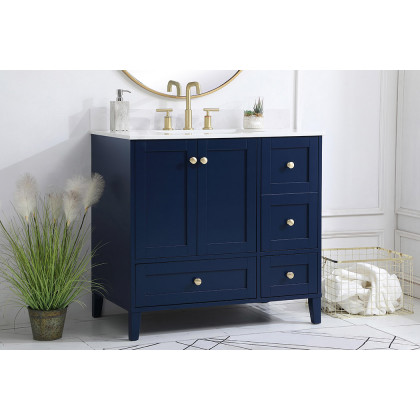 Elegant Bathroom Vanity - Blue (VF18036BL-BS)