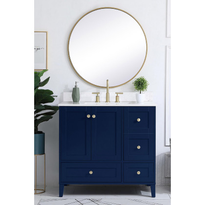 Elegant Bathroom Vanity - Blue (VF18036BL-BS)