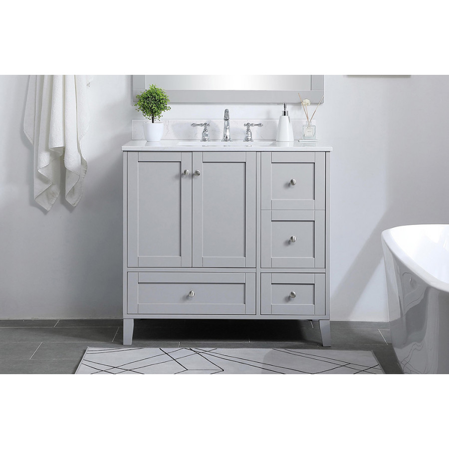 Elegant Bathroom Vanity - Gray (VF18036GR-BS)