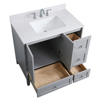 Elegant Bathroom Vanity - Gray (VF18036GR-BS)