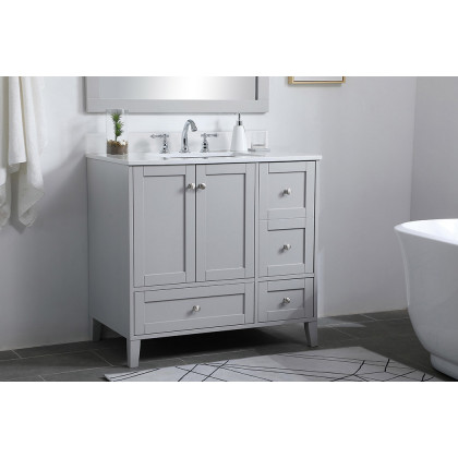 Elegant Bathroom Vanity - Gray (VF18036GR-BS)