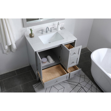 Elegant Bathroom Vanity - Gray (VF18036GR-BS)