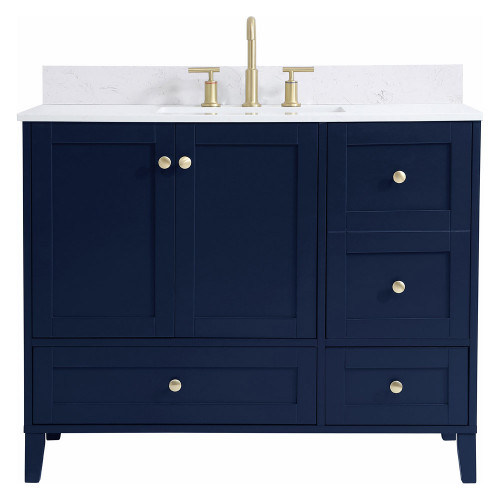 Elegant Bathroom Vanity - Blue (VF18042BL-BS)
