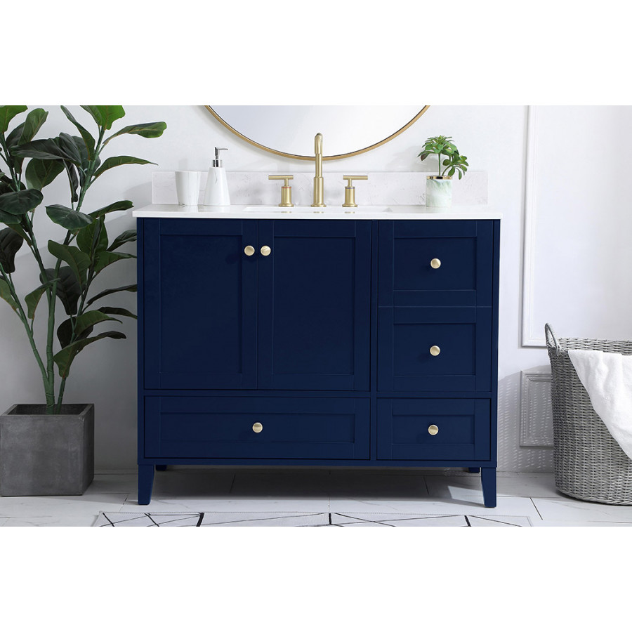 Elegant Bathroom Vanity - Blue (VF18042BL-BS)
