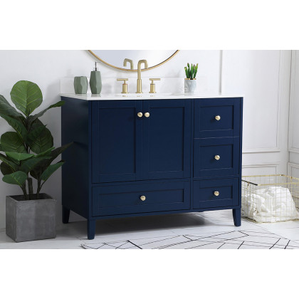Elegant Bathroom Vanity - Blue (VF18042BL-BS)