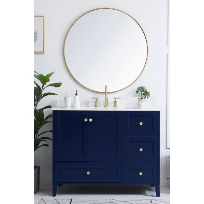 Elegant Bathroom Vanity - Blue (VF18042BL-BS)