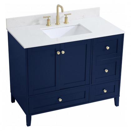 Elegant Bathroom Vanity - Blue (VF18042BL-BS)