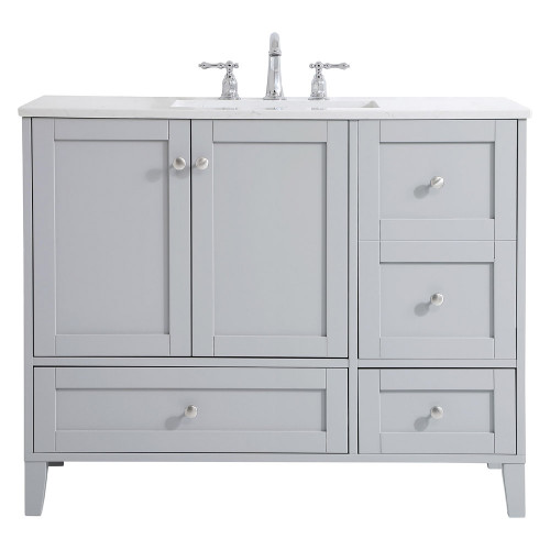 Elegant Bathroom Vanity - Gray (VF18042GR)