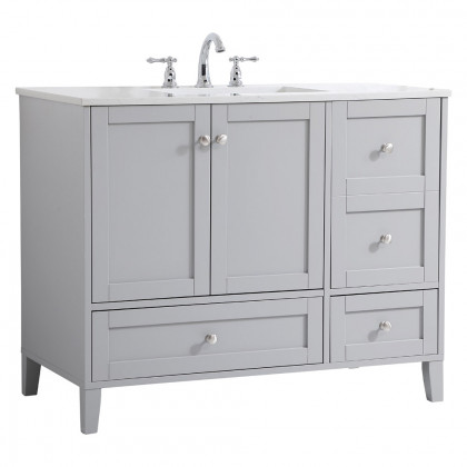 Elegant Bathroom Vanity - Gray (VF18042GR)