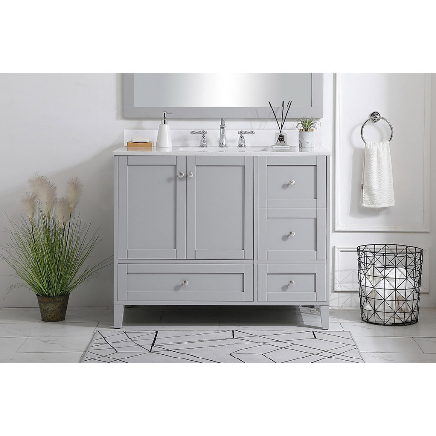 Elegant Bathroom Vanity - Gray (VF18042GR-BS)