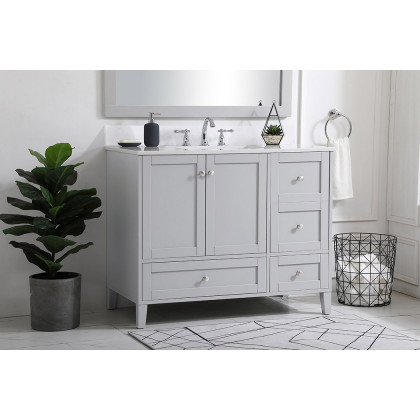 Elegant Bathroom Vanity - Gray (VF18042GR-BS)