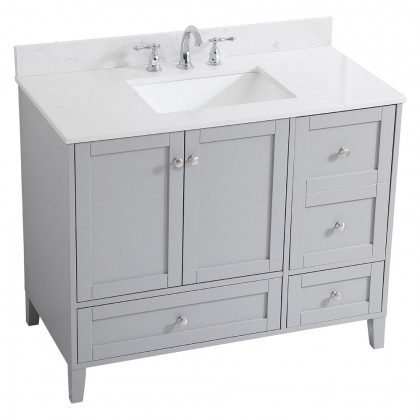 Elegant Bathroom Vanity - Gray (VF18042GR-BS)