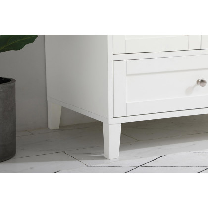 Elegant Bathroom Vanity - White (VF18042WH)