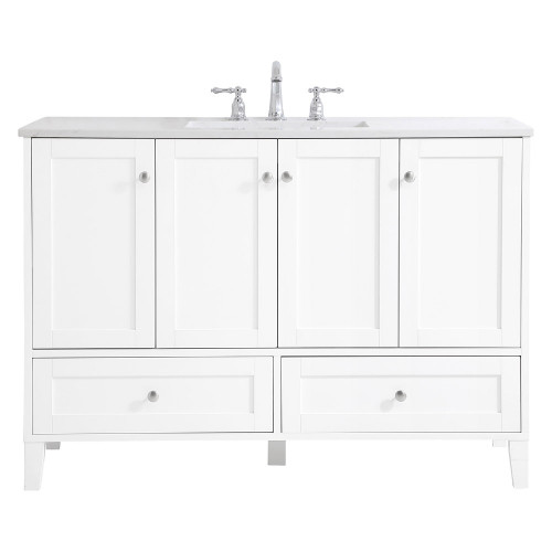 Elegant Bathroom Vanity - White (VF18048WH)