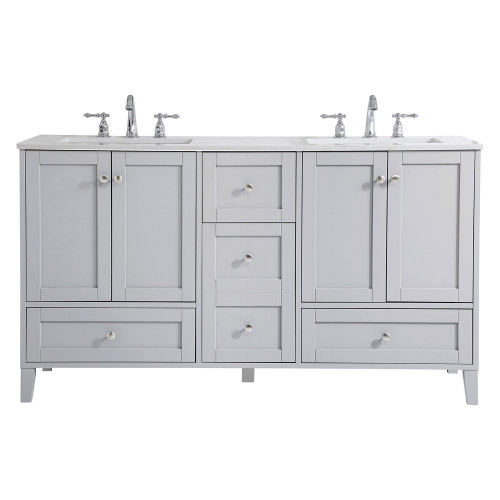 Elegant Bathroom Vanity - Gray (VF18060DGR)