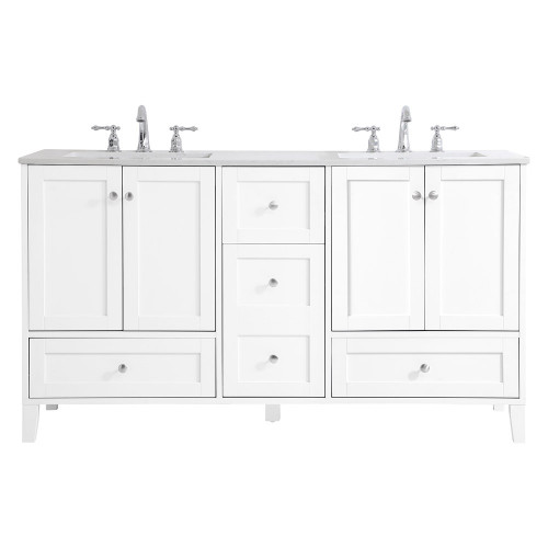 Elegant Bathroom Vanity - White (VF18060DWH)