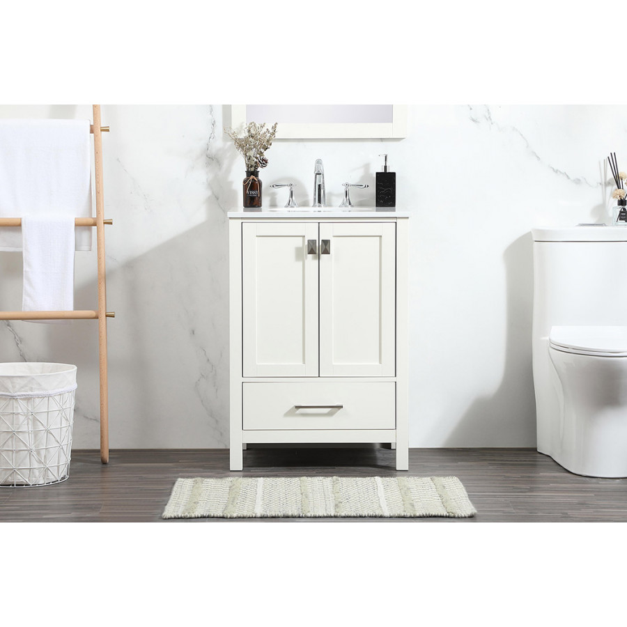 Elegant Bathroom Vanity - White (VF18824WH)
